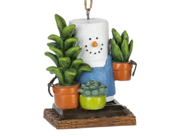 S'mores Crazy Plant Lady Gardener Holiday Christmas Ornament
