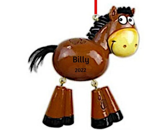 Horse Personalized Ornament - Horse Farm Animal Dangly Legs - Hand Personalized Christmas Ornament