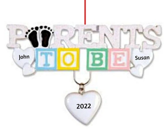 Parents To Be Hand Personalized Christmas Ornament