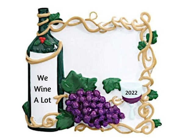 Wine Vineyard Personalized Ornament - Wine Lover Ornament - Hand Personalized Christmas Ornament