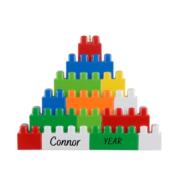Lego Christmas Ornament - Building Blocks Hand Personalized Christmas Ornament  2024
