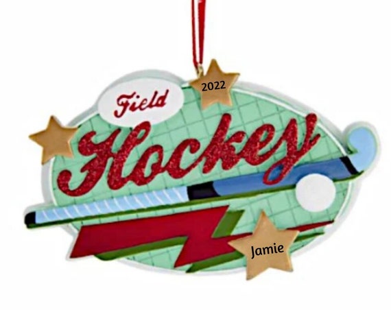 Field Hockey Personalized Christmas Ornament