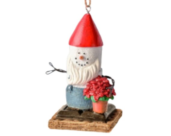 Smore Gnome with Poinsettia Ornament