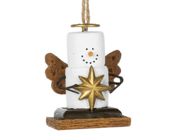 S'Mores Angel with a Star Holiday Christmas Ornament