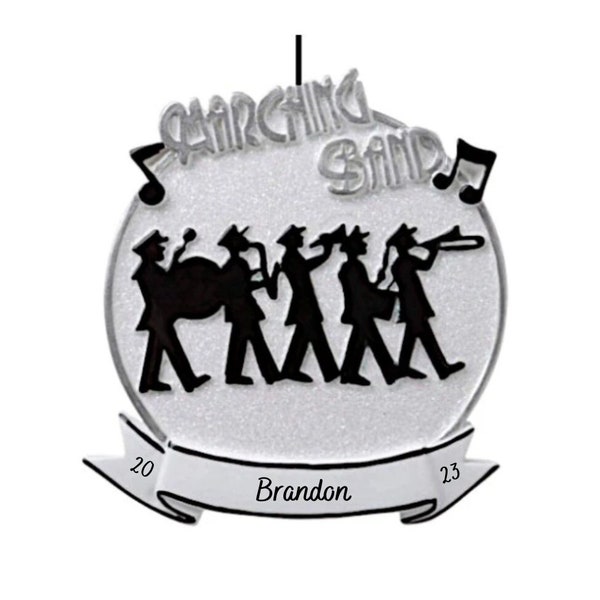 Gepersonaliseerde marchingbandornament - ornament muziekleraar - instrumentenornamenten - aangepast ornament schoolband - cadeau voor dirigent