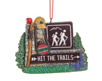 Hiking Ornament - Hit the Trails - Gone Hiking Christmas Ornament 2023
