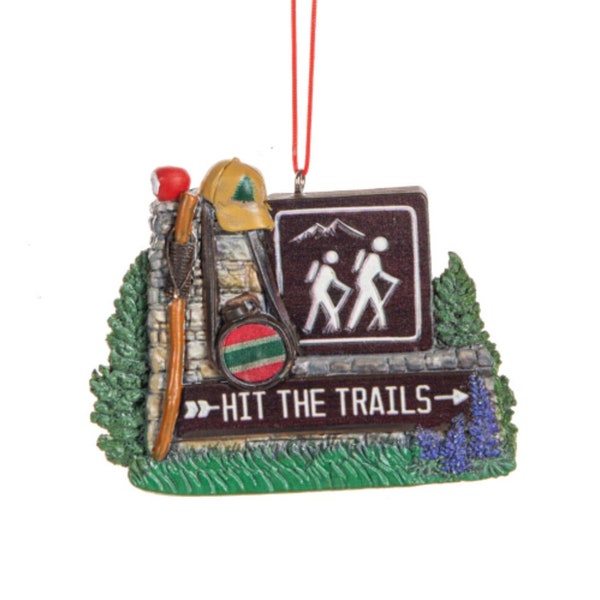 Hiking Ornament - Hit the Trails - Gone Hiking Christmas Ornament