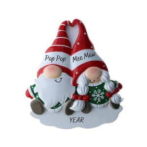 Personalisierte Gnom Paar Ornament - Gnom Paar Ornament - Gnom Dekor - Gnom Urlaub Geschenk - Strumpf Stuffer Geschenk - Kostenlose Personalisierung