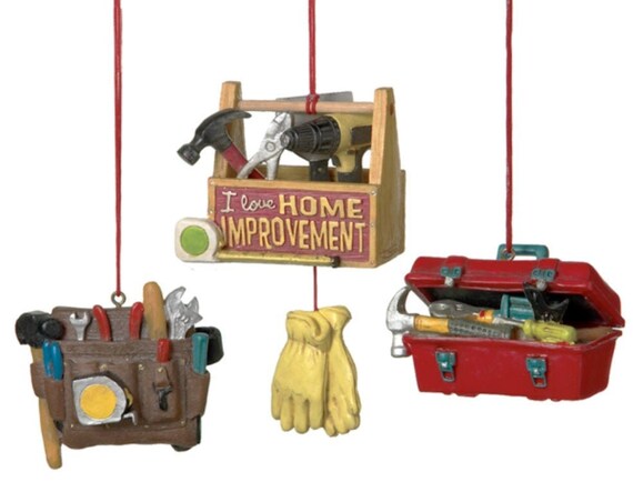 Carpenter, Handyman, Contractor Tool Box Holiday Christmas Ornament - Home Improvement Ornament 2022