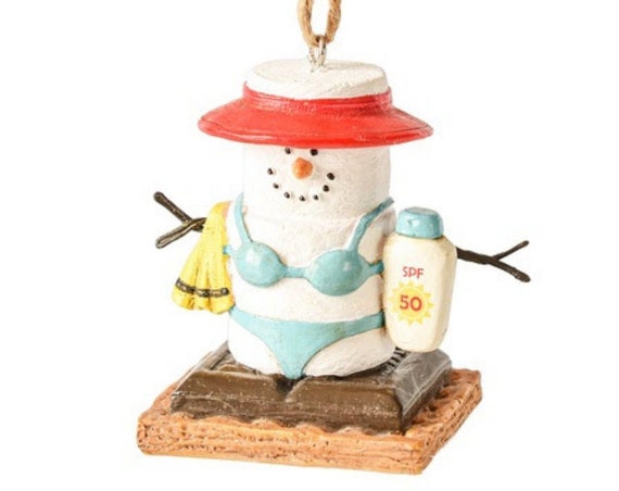 S'Mores Beach Lover in Bikini Christmas Ornament 2022
