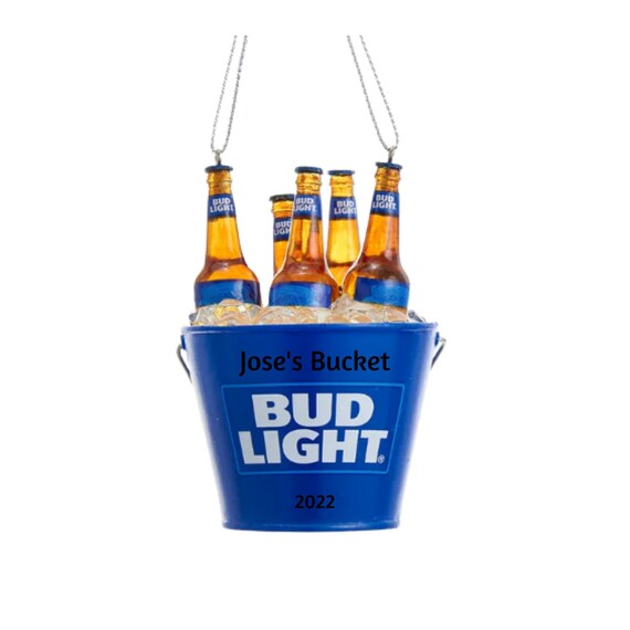 Budweiser Bud Light Bottles in Ice Bucket Ornament - Bud Light Beer Ornament 2022