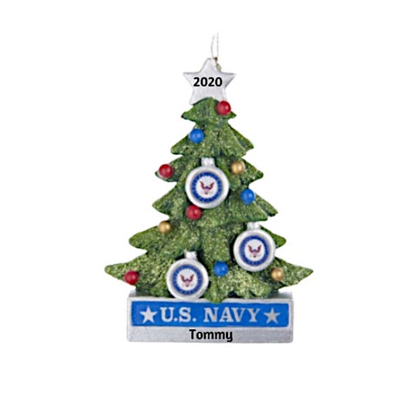 U.S. Navy Christmas Tree Ornament for Personalization 2022
