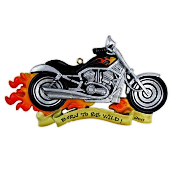 Motorcycle Personalized Christmas Ornament - Harley Bike Hand Personalized Ornament 2022