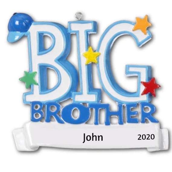 Big Brother Sign Personalized Christmas Ornament - New Big Brother Letter Hand Personalized Christmas Ornament 2021