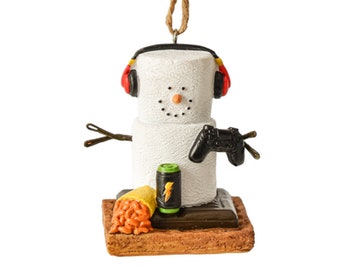 Smores Gamer Christmas Ornament -Video Gamer Personalized Ornament 2022