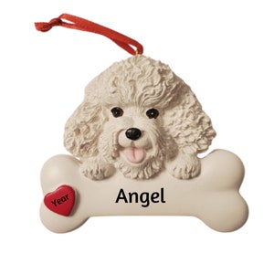 Bichon Frise Personalized Ornament - Custom Bichon Dog Bone Christmas Ornament - Gift For Dog Lover - Dog Memorial Ornament 2025