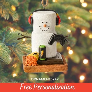 Smores Gamer Christmas Ornament -Video Gamer Personalized Ornament 2024