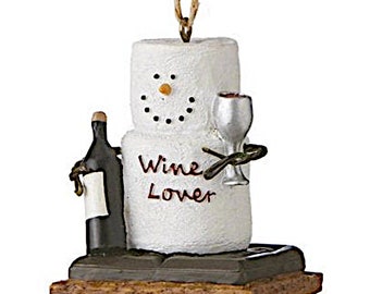 S'More Wine Lover Christmas Ornament 2022
