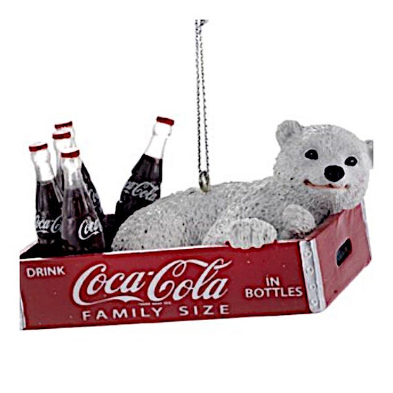 2022 Coca Cola Christmas Bears Coca-Cola Polar Bear Cub Holiday Christmas Ornament 2022 | Etsy India