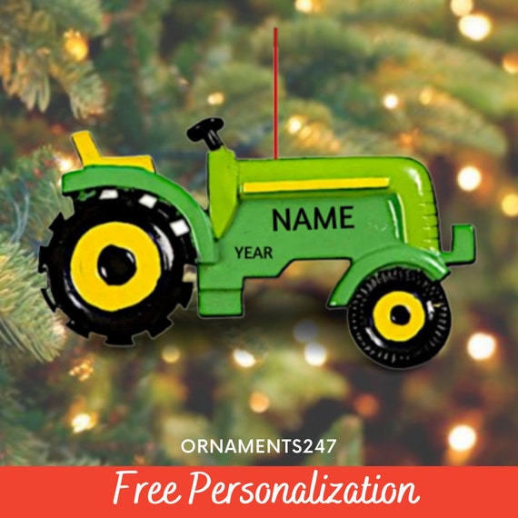 Ornament - Black - PERSONALIZED Farm Tractor Ornament - Black - PERSONALIZED Farm Tractor