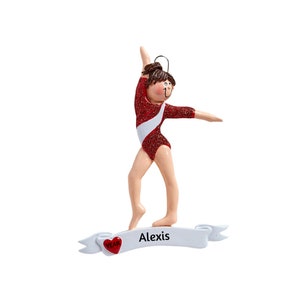 Personalized Gymnastics Ornament - Girl Gymnast on Beam Personalized Christmas Ornament - Gymnastics Personalized Christmas Ornament