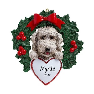 Labradoodle Personalized Christmas Ornament - Custom Labradoodle Gift - Gift for Labradoodle  Owner - Dog Memorial - Labradoodle Ornament