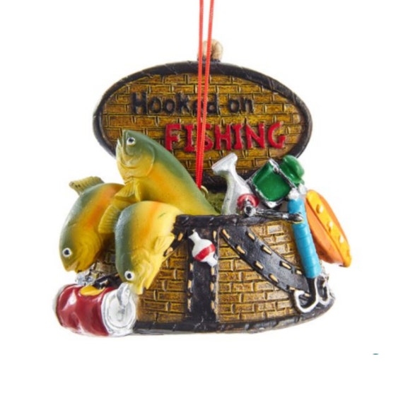 Hooked On Fishing Basket Ornament - Gone Fishing Ornament 2022