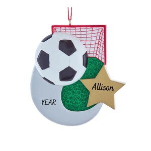 Personalized Soccer Ornament - Soccer Player Ornament - Soccer Star Ornament - Soccer Team Gifts - Soccer Coach Gift
