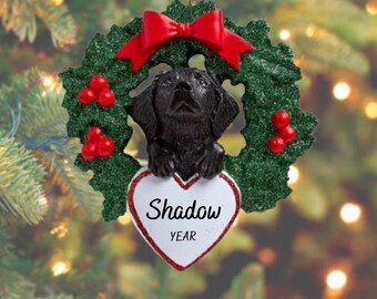 Personalized Black Lab Christmas Ornament | Custom Black Lab Gift | Gift for Lab Dog Owner | Dog Memorial | Personalized Lab Ornament 2026