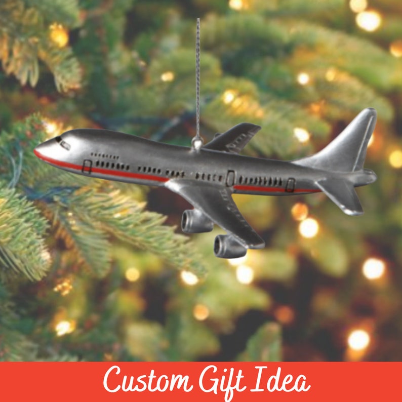 Airliner Boeing 747 Plane Holiday Christmas Ornament Pilot Etsy