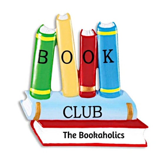 Book Club Personalized Christmas Ornament - Book Lover or Librarian Ornament - Hand Personalized Christmas Ornament