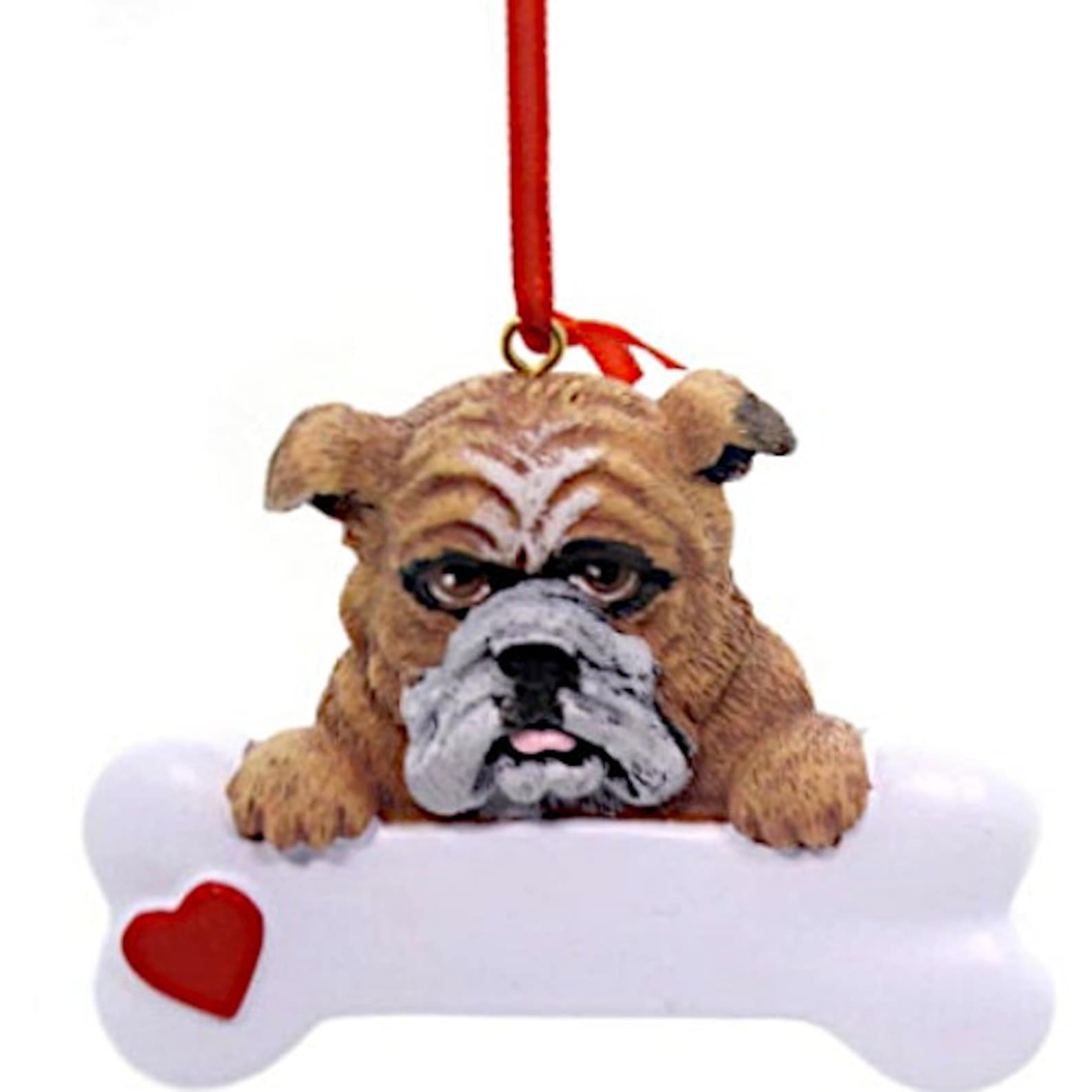 Bulldog Christmas Ornament 