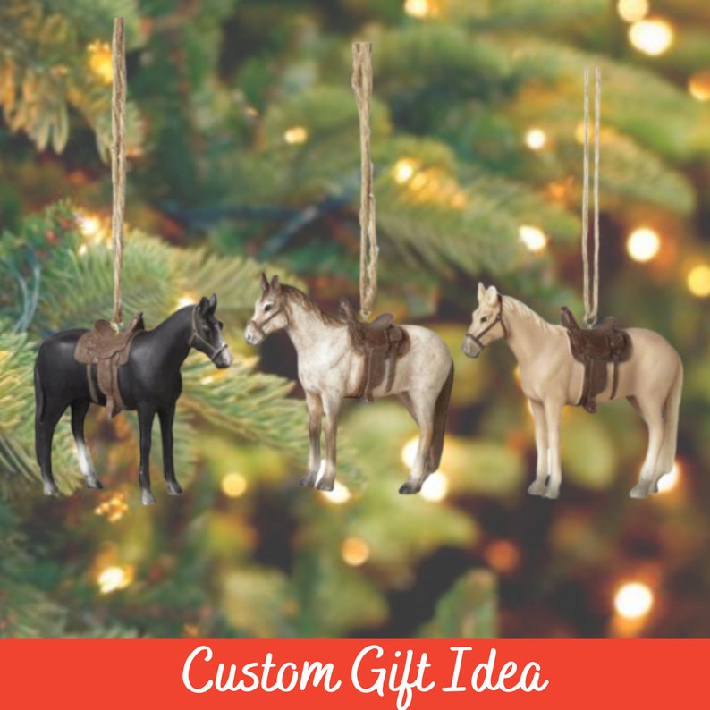 Personalized Horse Christmas Ornament - Horseback Riding Ornament, Equestrian Christmas Ornament, Horse Ornament - Free Personalization image 5