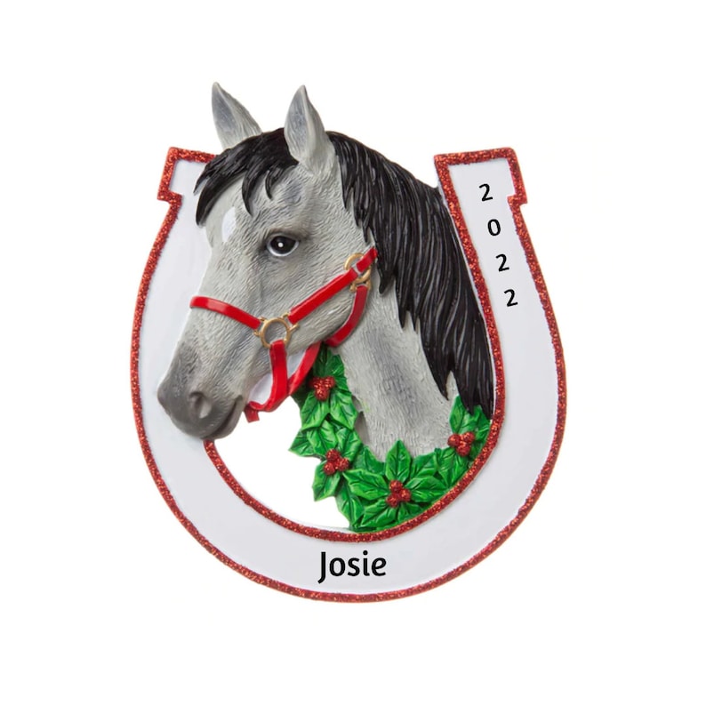 Personalized Horseshoe Christmas Ornament