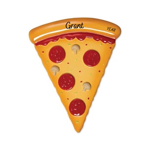 Personalizowana ozdoba w kształcie pizzy - ozdoba w kształcie pizzy pepperoni - ozdoba w kształcie pizzy z serem - zabawny prezent na wymianę ozdób - bezpłatna personalizacja