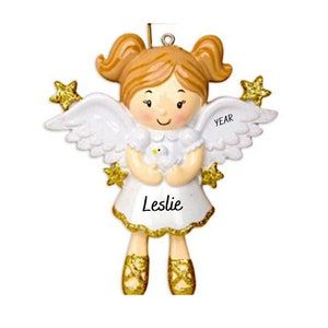 Personalisierte Engel Ornament - Gedenken Weihnachten Ornament - In liebevoller Erinnerung Ornament - Engel mit Taube Ornament - Freie Anpassung