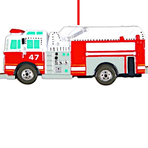 Personalized fire truck christmas ornaments Clearance