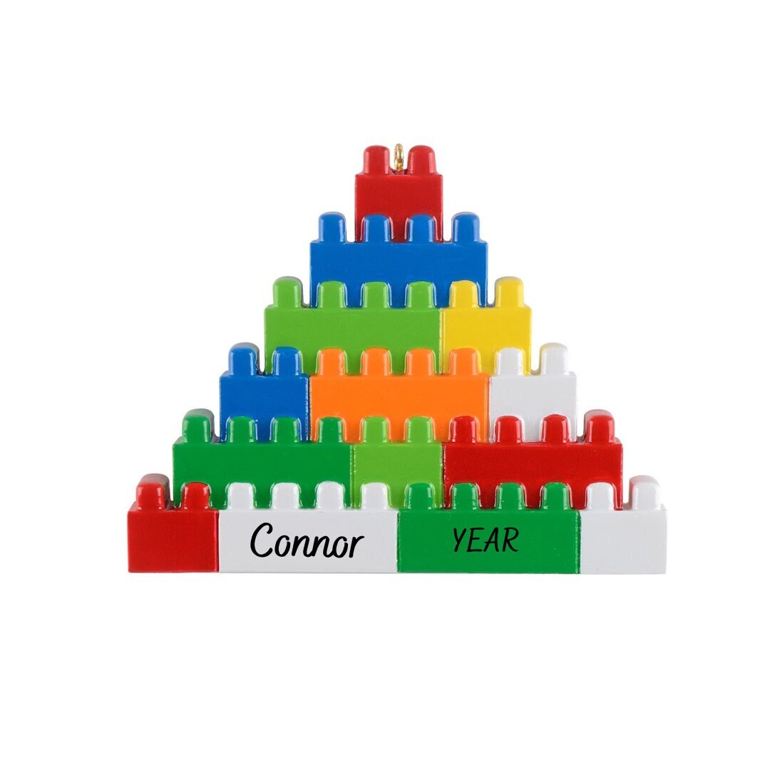 Lego Christmas Ornament Building Blocks Hand Personalized Christmas