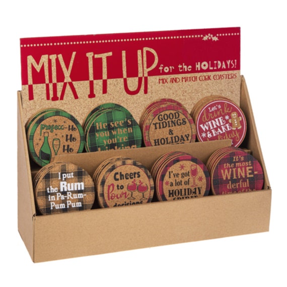 Fun & Festive Wine Themed Cork Coasters 2022