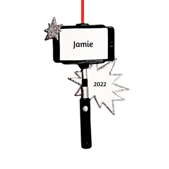 Selfie Stick Hand Personalized Christmas Ornament 2022