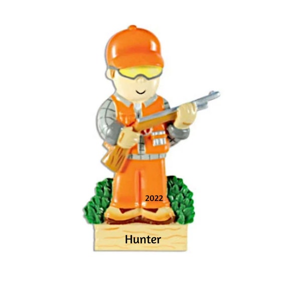 Gone Hunting Orange Camo Hunter Personalized Ornament - Hunter - Hand Personalized Christmas Ornament 2022