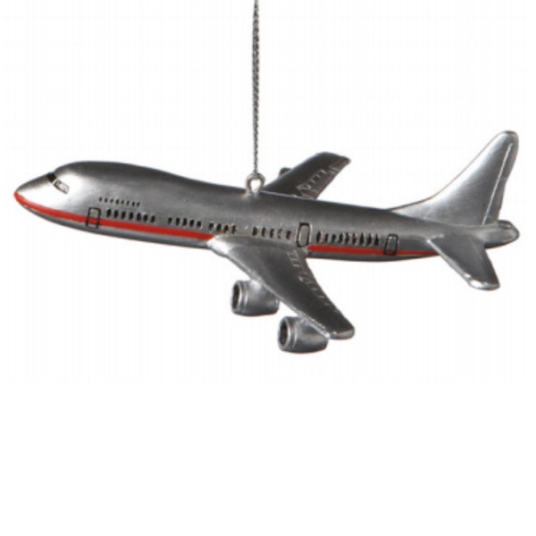 Airliner Boeing 747 Plane Holiday Christmas Ornament - Pilot, Flight Attendant, World Traveler, Airplane