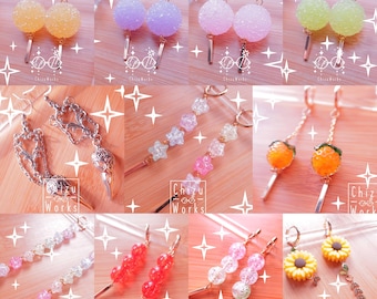 Candy Trinket Plague Dr Sunflower Star Bead Earrings | Earrings | ChizuWorks