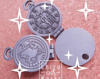 Anime Fullmetal Alchemist Pocket Watch | FMA | Spinning POP | Enamel Pin | Lapel Pin | ChizuWorks