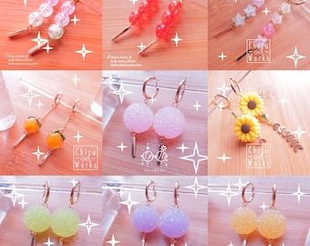 Candy Trinket Sunflower Star Bead Earrings | Earrings | ChizuWorks