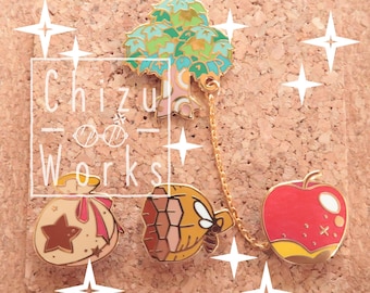 Animal Crossing | *SALE * | Tree Drop | Wasp | Bee | Apple | Enamel Pin | Lapel Pin | ChizuWorks