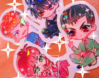 Yu Yu Hakusho l Ghost Files l Holo Stickers | ChizuWorks