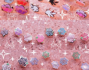 Mini Chibi Succulent l Flower l Wings Filler Pins | Enamel Pin | Lapel Pin | ChizuWorks