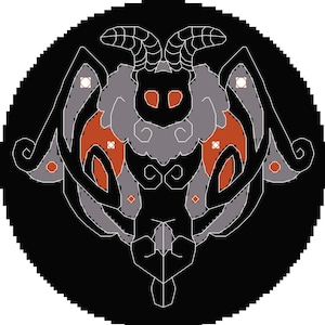 Mothman Cross Stitch Pattern