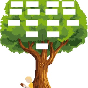 Family Tree Cross Stitch Pattern